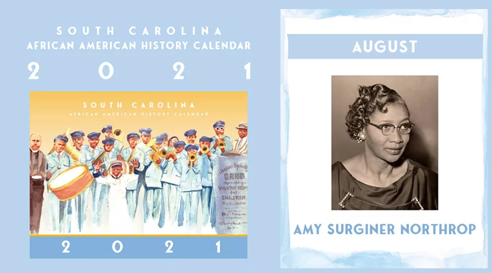 SC African American History Calendar August Honoree Amy Surginer